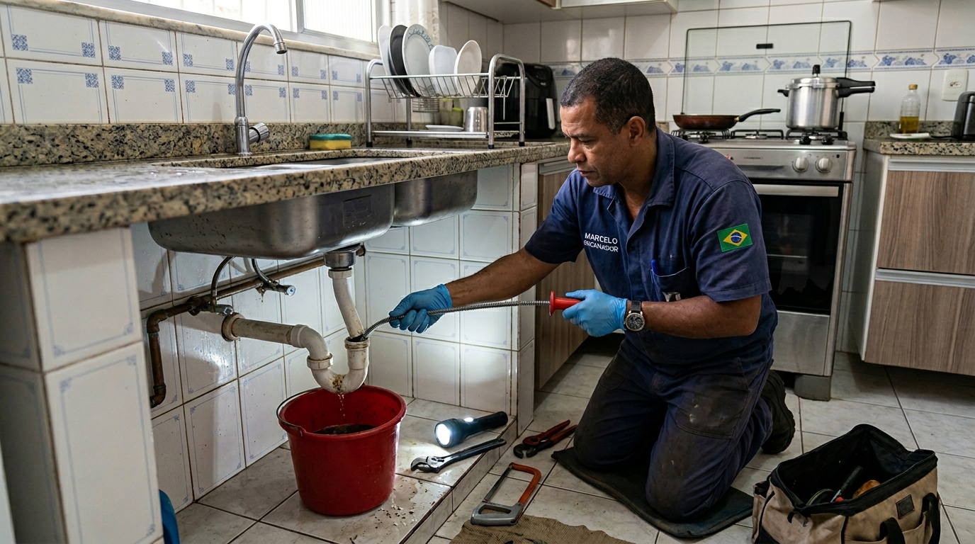 Desentupimento de canos com equipamento em Ipatinga‑MG