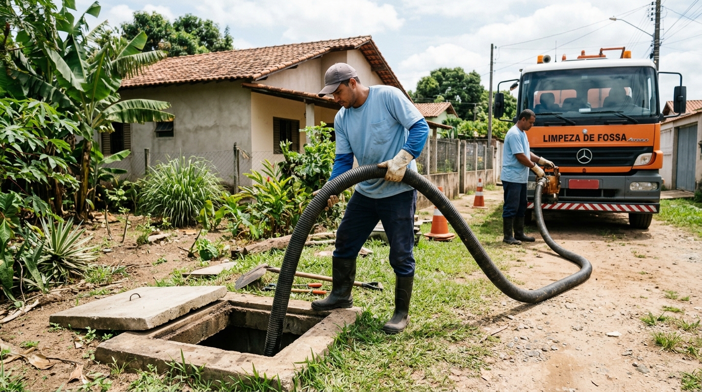 Desentupimento de fossa residencial em Canoas‑RS